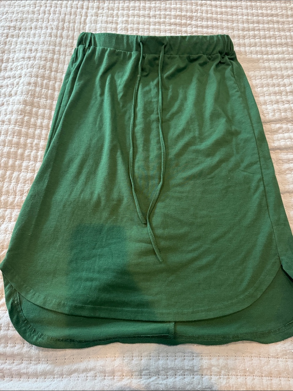 Women’s Green Drawstring Casual Skirt